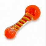 4" Frit Color Flat Bottom Hand Pipe