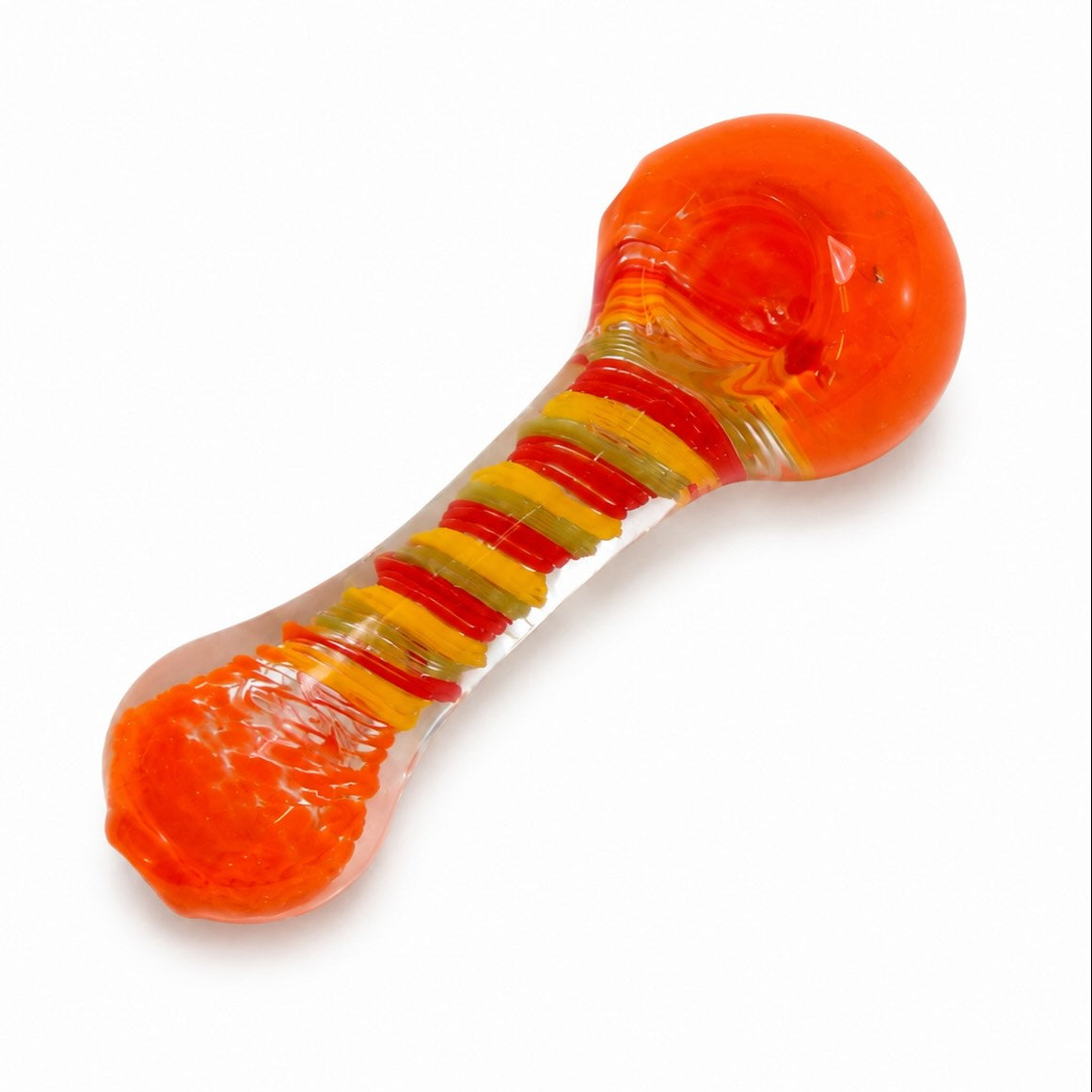 4" Frit Color Flat Bottom Hand Pipe