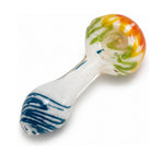 4" Three Color Head Stripe Bottom Hand Pipe