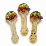 4" Frit Gold Fumed Hand Pipe
