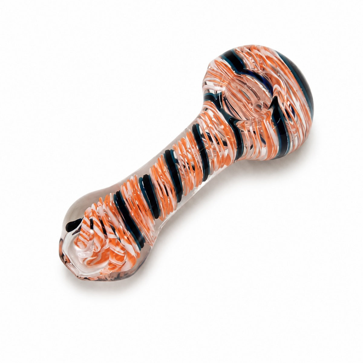 4" Striped Flat Bottom Hand Pipe
