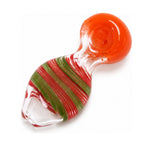 4" Stripe Color TearDrop Design Hand Pipe