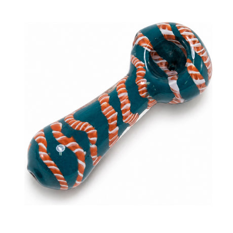 4" Frit Color Rounded Rope Design Hand Pipe