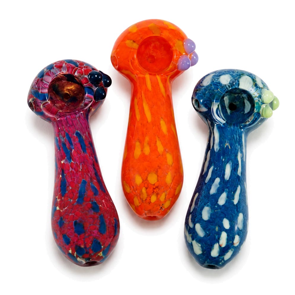 4" Frit Color Dotted Hand Pipe