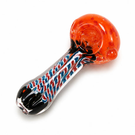 4" Frit Color Rope Design with Nub Hand Pipe