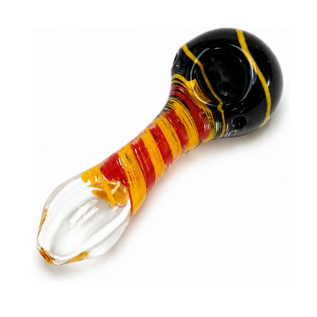 4"Spiral Design Clear Bottom Colorful Hand Pipe