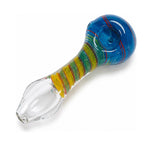 4"Spiral Design Clear Bottom Colorful Hand Pipe