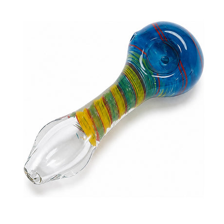 4"Spiral Design Clear Bottom Colorful Hand Pipe