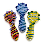 4" Colorful Stripes with Multi-Nubs Hand Pipe