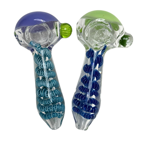 5" Roped Inside Colored Head Hand Pipe