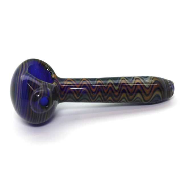 5 Blue And Zig Zak Patterned Body Hand Pipe
