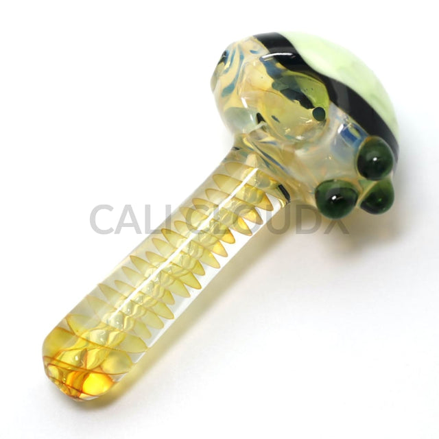 5 Clear Colored Spiral Design Body Hand Pipe