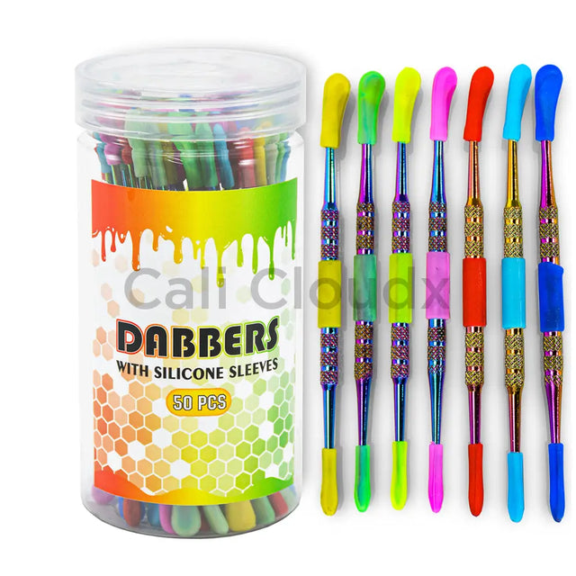 5 Metal Dabber Silver W Silicone Cover-50 Count
