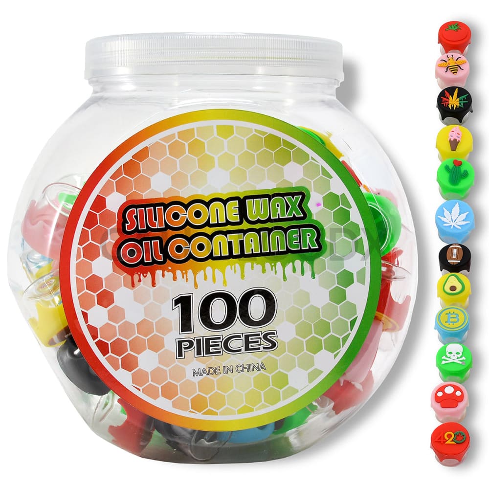5 Ml Glass Container W Silicone Design Lid- 100 Count