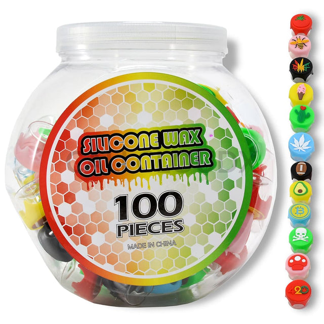 5 Ml Glass Container W Silicone Design Lid- 100 Count