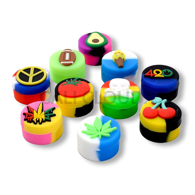 5 Ml Silicone Container With Design Lid- 50 Count