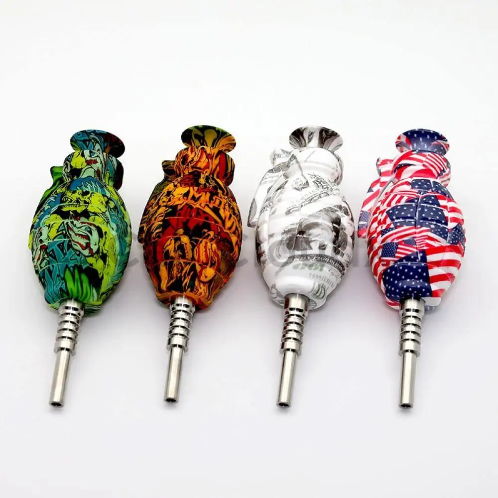 Printed Silicone Grenade Nectar Collector - Cali Cloudx Inc