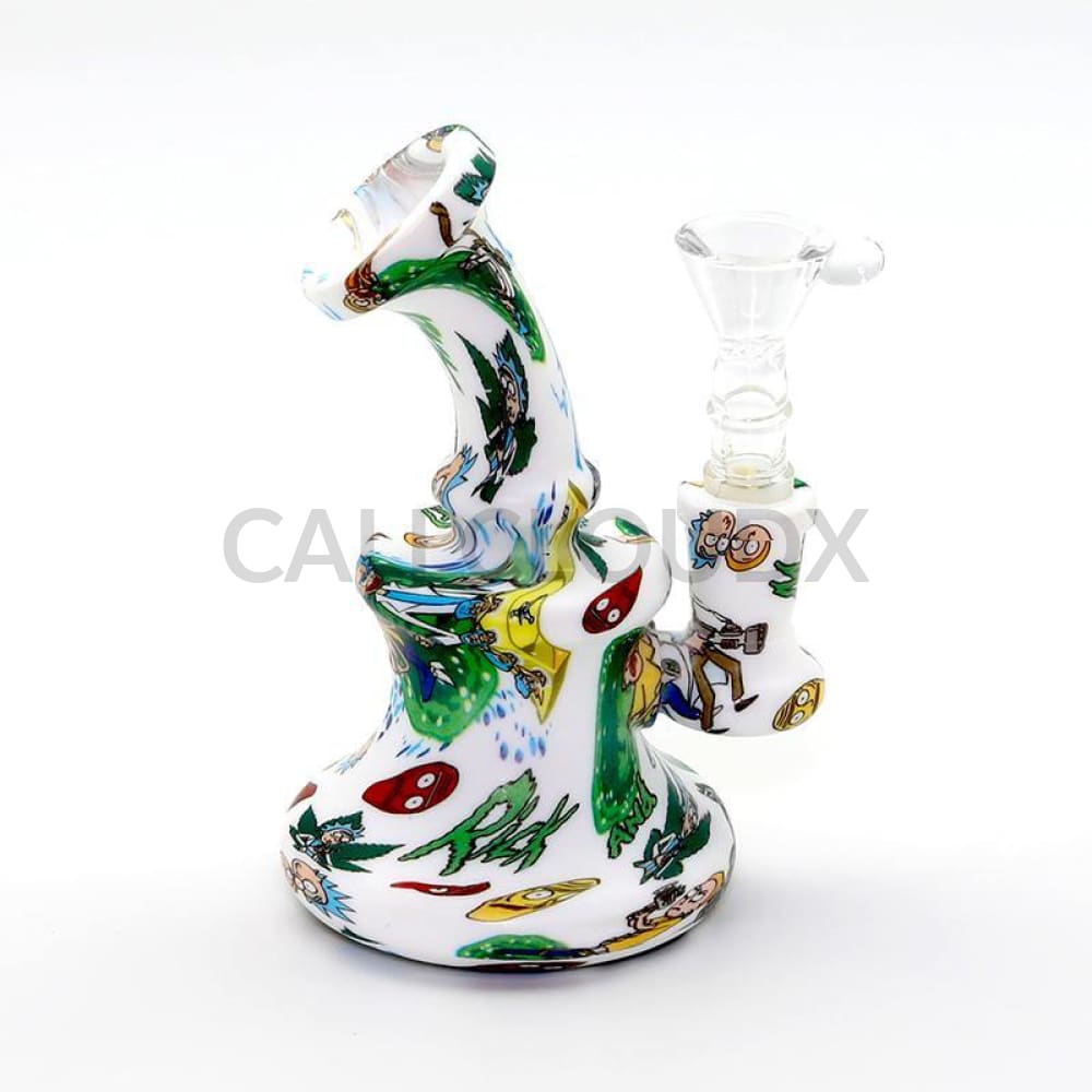 6" Silicone Waterpipe- Printed - Cali Cloudx Inc