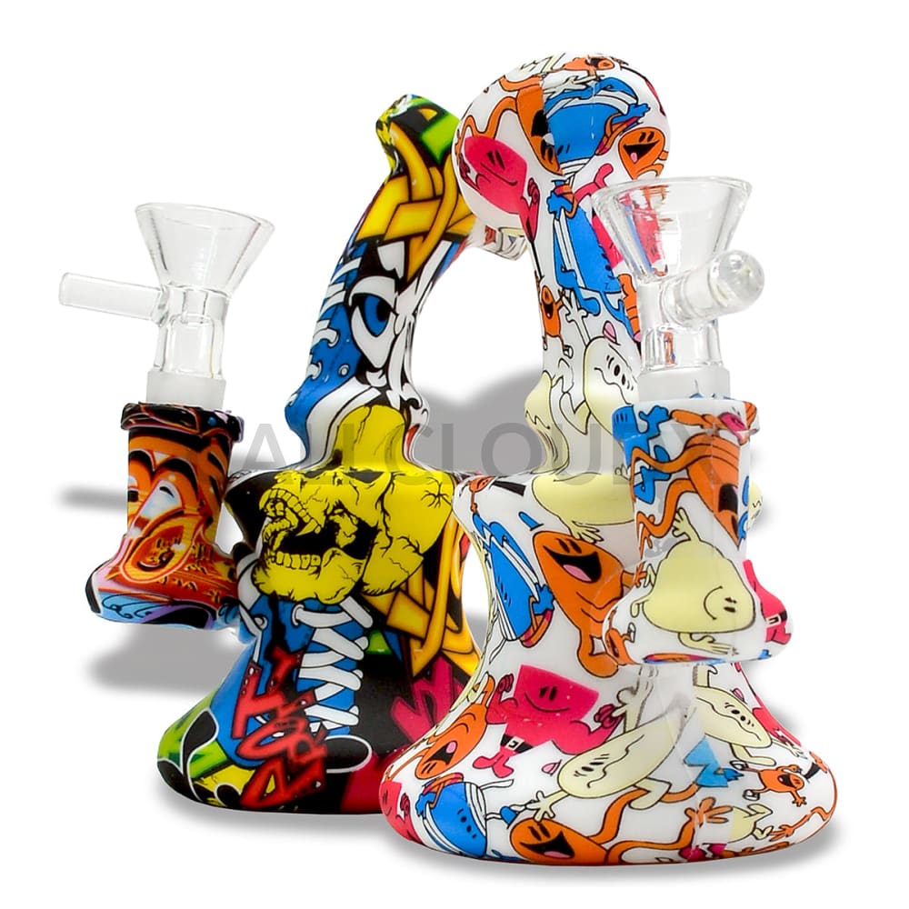 5 Silicone Printed Waterpipe Waterpipe