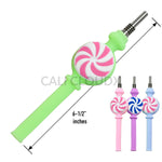 6.5’’ Silicone Lollipop Honey Straw- 6 Count