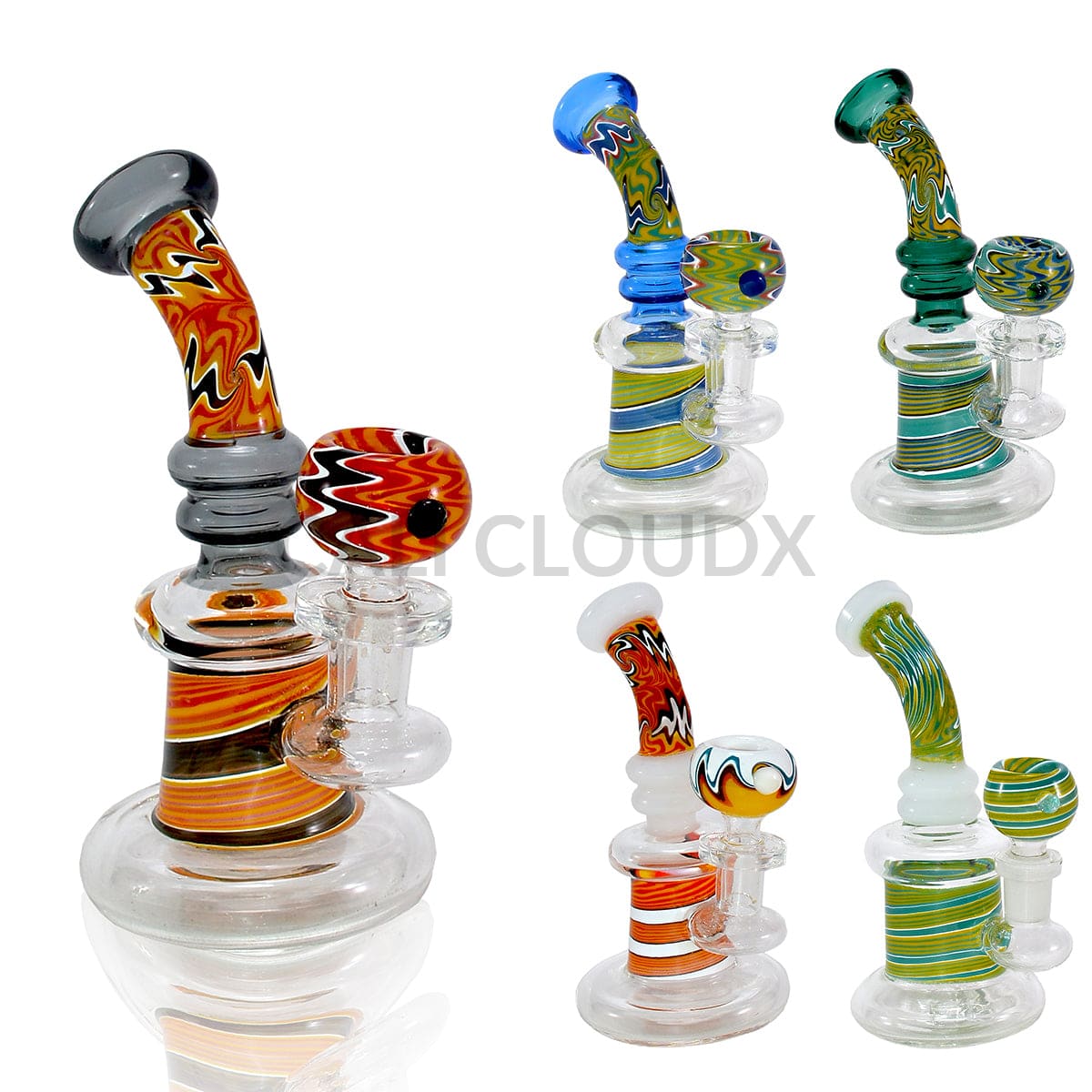 6’ Color Spiral Water-Pipe | Mini Ring