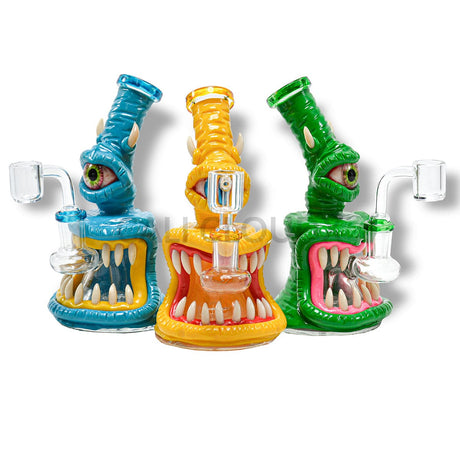 6 Hand Clay Art Minster Water Pipe- Mix Designs Glass Waterpipe