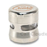 Cali Cloudx Small Grinder With Glass Window (2 Sizes) Silver / 50Mm