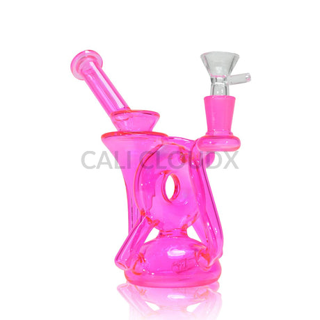 7.5’’ Recycler Water Pipe with Colored Glass Assorted Colors