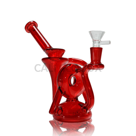 7.5’’ Recycler Water Pipe with Colored Glass Assorted Colors
