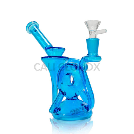 7.5’’ Recycler Water Pipe with Colored Glass Assorted Colors
