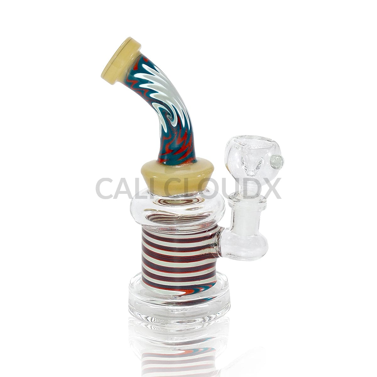 7’ Color Swirls Mini Water Pipe | Rig