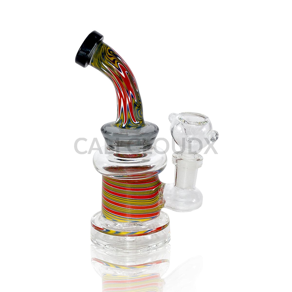 7’ Color Swirls Mini Water Pipe | Rig