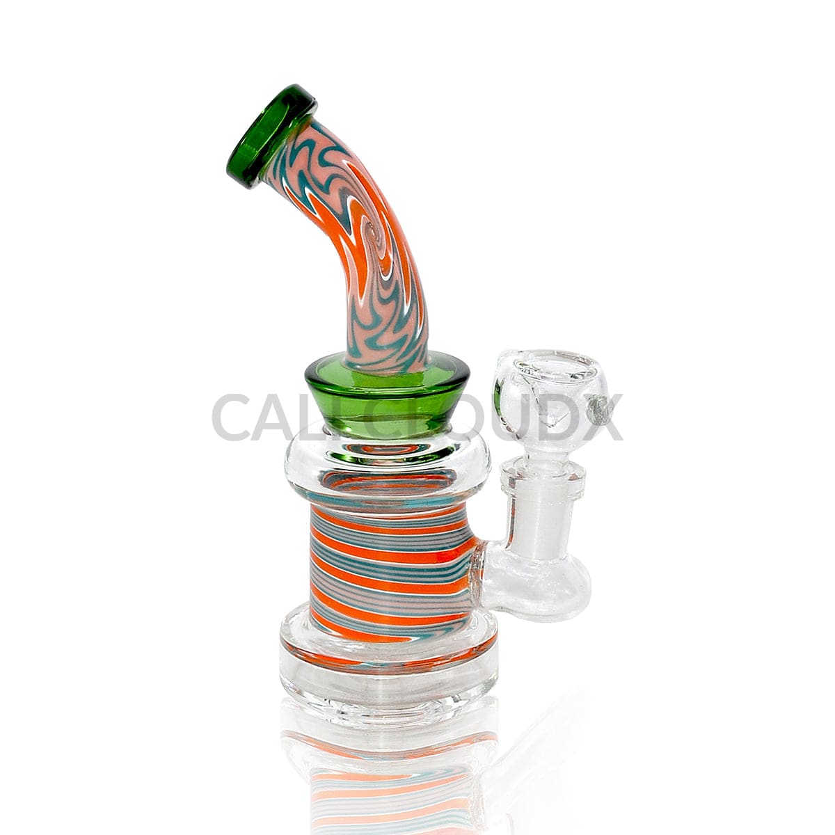 7’ Color Swirls Mini Water Pipe | Rig