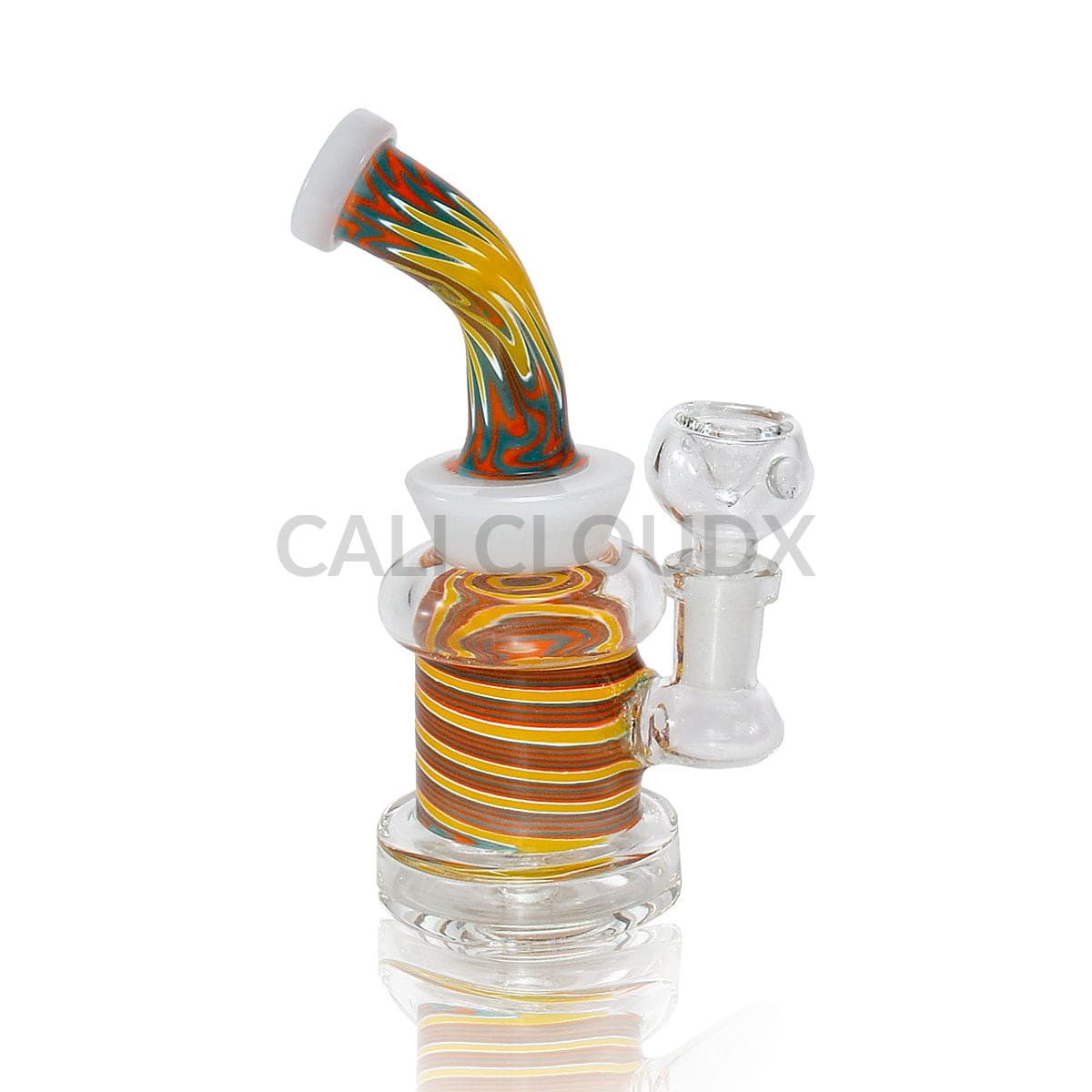 7’ Color Swirls Mini Water Pipe | Rig