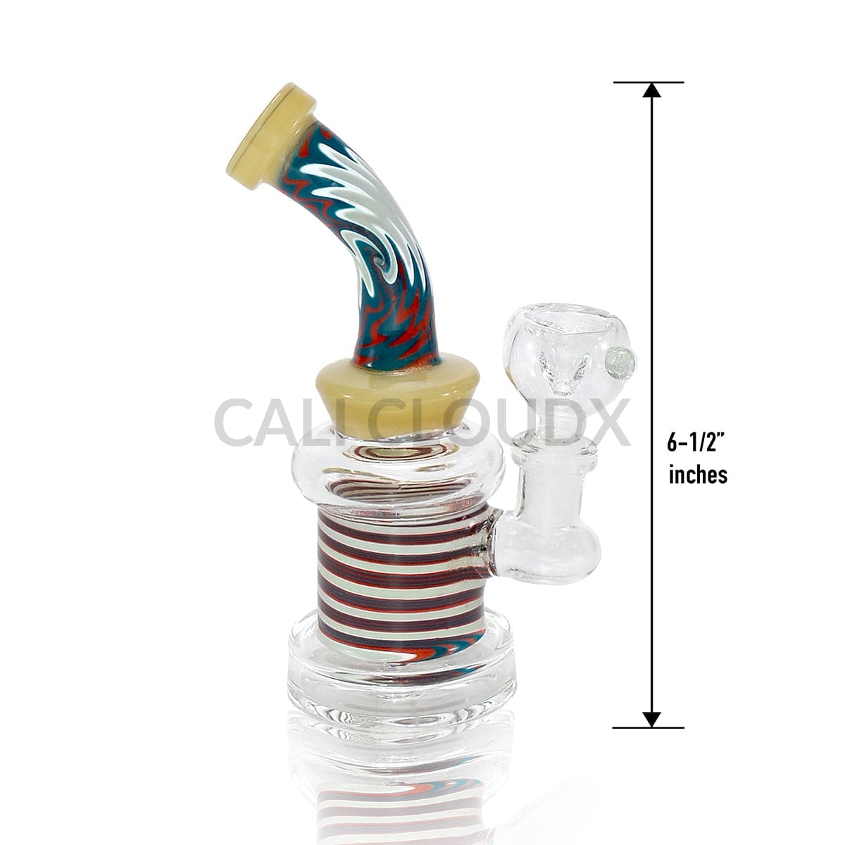 7’ Color Swirls Mini Water Pipe | Rig