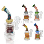 7’ Color Swirls Mini Water Pipe | Rig
