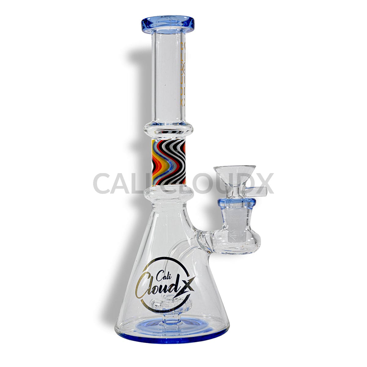 7 Inline Color Zigzag Join Water Pipe By Cali Cloudx