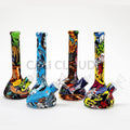 7" Mini Silicone Beaker Water-Pipe Printed - Cali Cloudx Inc