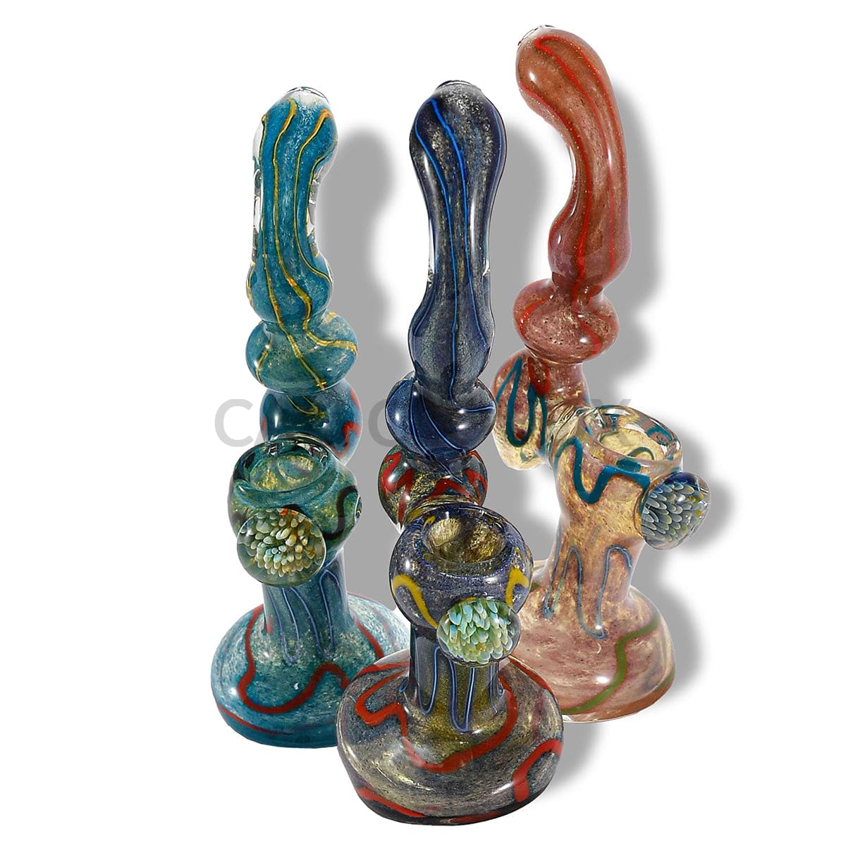 7 Thin Spiral Design Bubbler