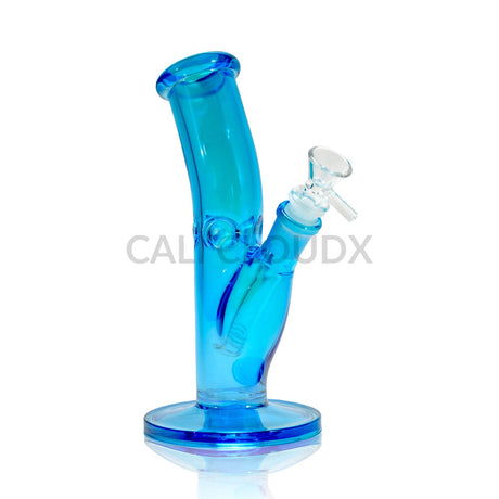 8’’ Bent Neck Water Pipe with Colored Glass Assorted Colors