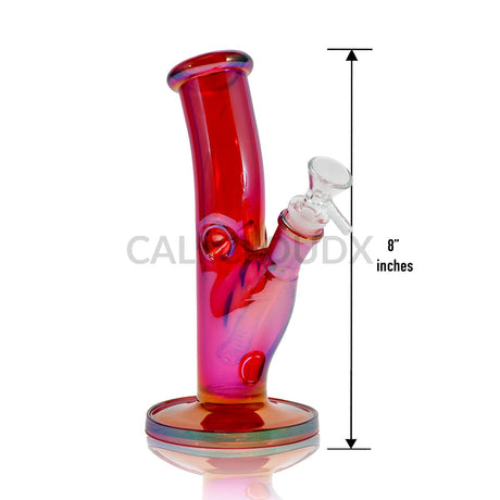 8’’ Bent Neck Water Pipe with Colored Glass Assorted Colors
