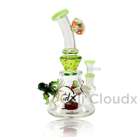8’ Fish Pendant Shower Head Water Pipe By Cali Cloudx Green Glass Waterpipe