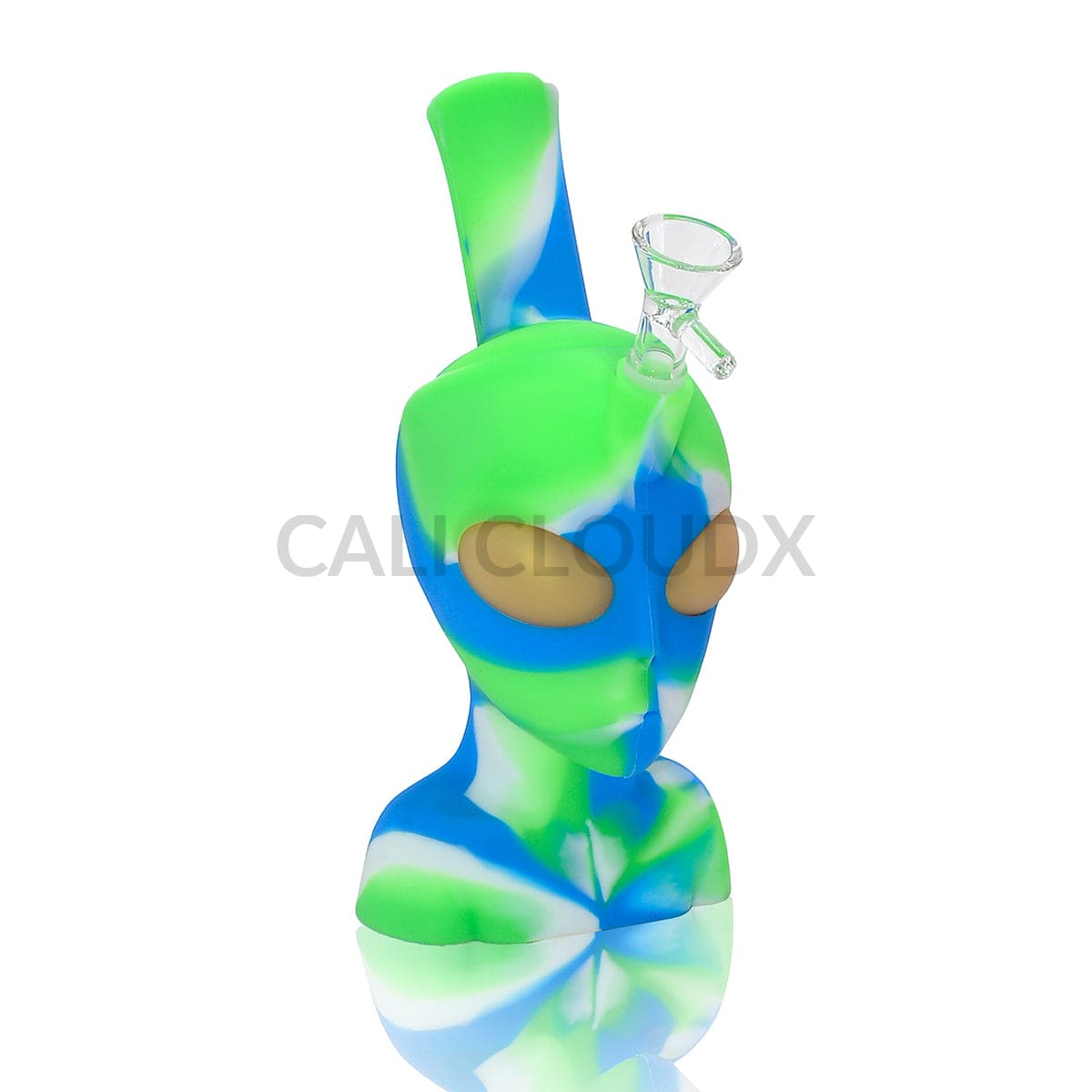 8’ Silicone Alien Face Water Pipe | Rig