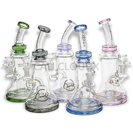 9 Color Rings Curve Thick Water Pipe By Cali Cloudx Glass