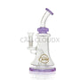 9’ Color Rings Curve Thick Water Pipe Purple Glass
