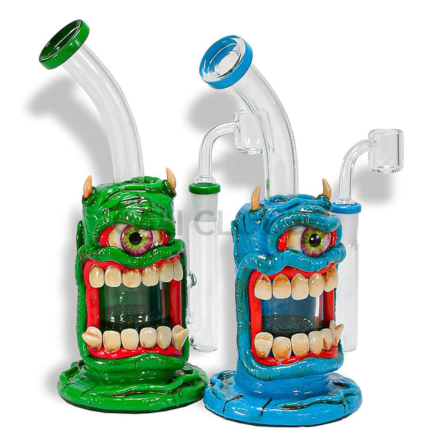 9 Hand Clay Art Monster Water Pipe- Mix Designs Glass Waterpipe