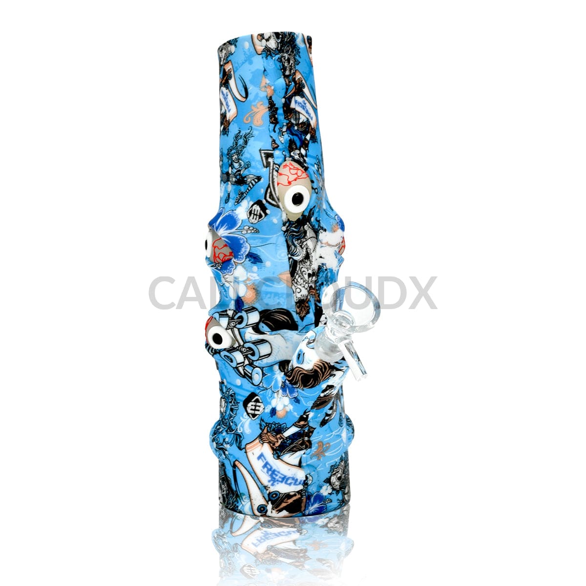 9’’ Silicone Alien Eye Water Pipe with LED Lights Multicolor