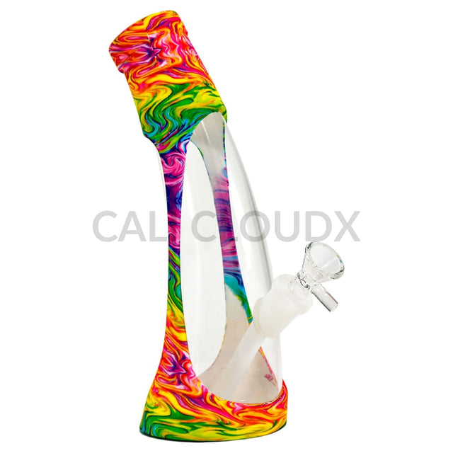 9 Silicone And Glass Curve Water Pipe