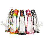 9 Silicone And Glass Curve Water Pipe Assorted Patterns