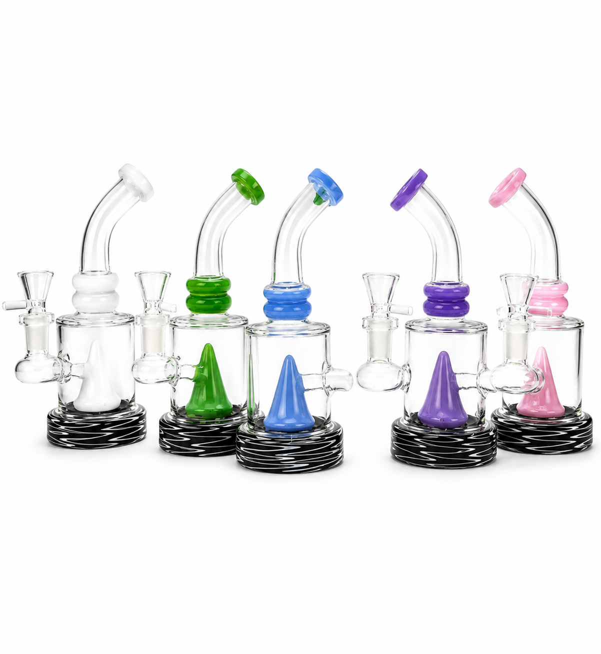 7" Mini Colored Triangle Water Pipe | Rig